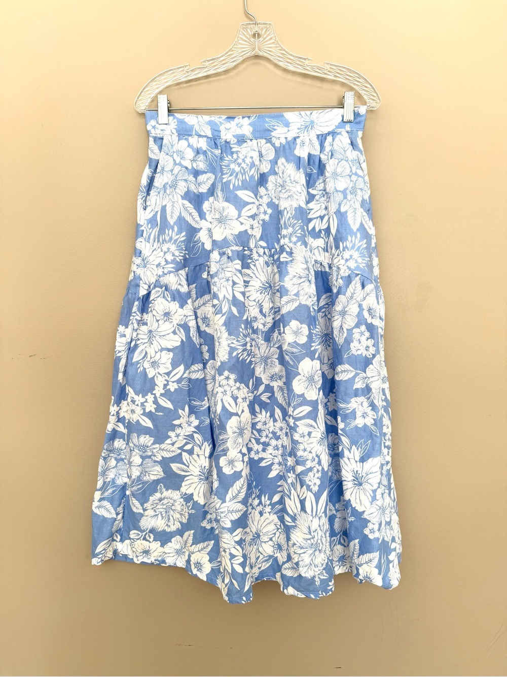 C&C California Floral Linen Skirt